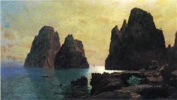 ウィリアム・スタンリー・ハゼルタイン Painting - ファラリオーニ岩の風景 ルミニズム ウィリアム・スタンリー・ハセルティン
